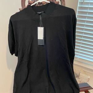 Brand New With Tags Men’s Truth Viscose Blend Short Sleeve Sweater. Black. XL